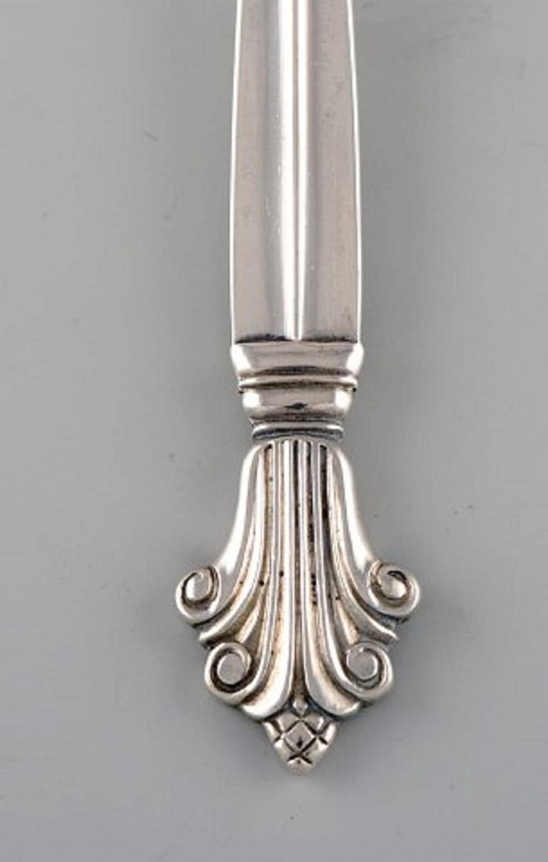 Art Deco Johan Rohde for Georg Jensen, Early Acanthus Gourmet Spoon in Sterling Silver For Sale