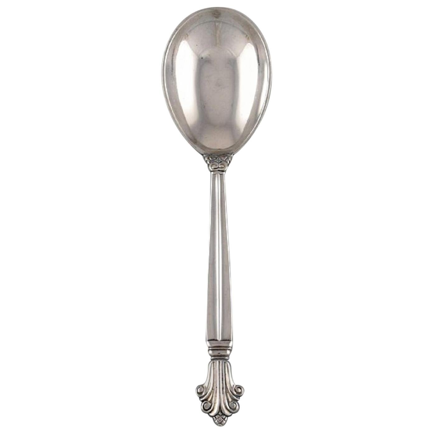 Johan Rohde for Georg Jensen, Early Acanthus Gourmet Spoon in Sterling Silver For Sale