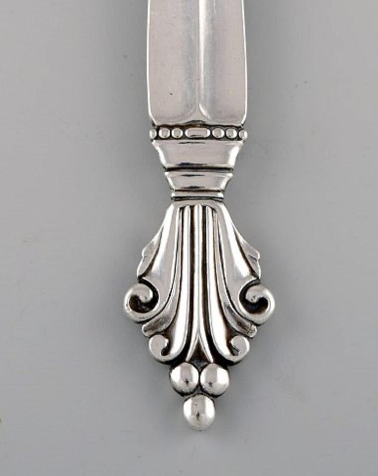 Art Deco Johan Rohde for Georg Jensen, Early Acanthus Serving Spade in Sterling Silver For Sale