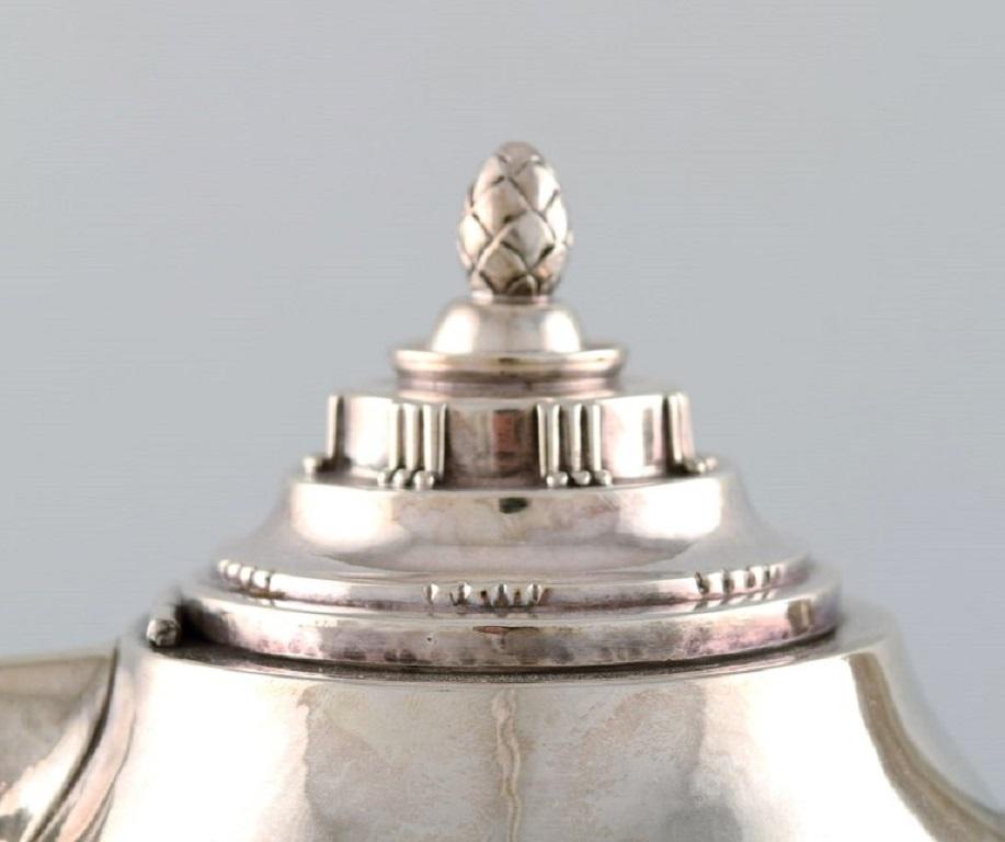 Art Deco Johan Rohde for Georg Jensen, Rare and Early Coffee Service in Sterling Silver For Sale