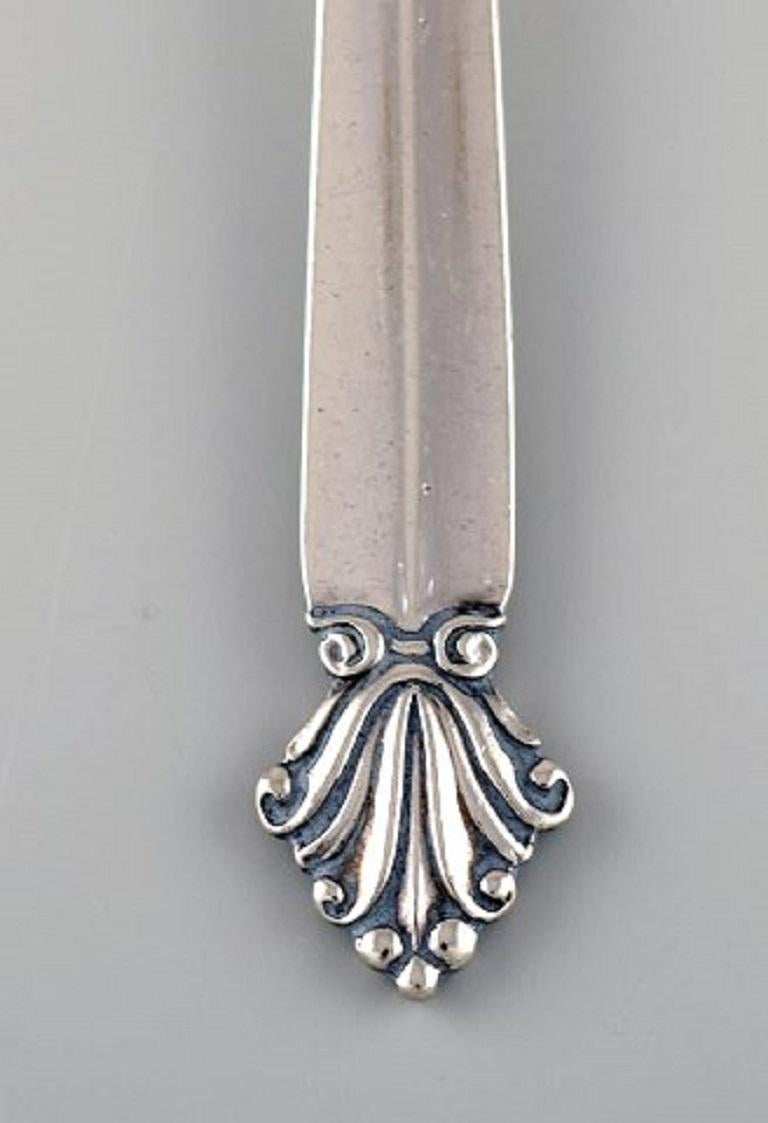 Danish Johan Rohde for Georg Jensen, Six Early Acanthus Cold Meat Forks, 1920s-1930s For Sale