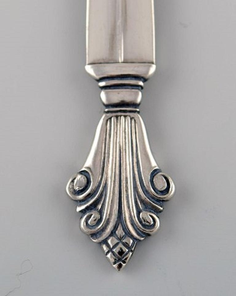 Danish Johan Rohde for Georg Jensen, Three Early Acanthus Pastry Forks, 1917-1930 For Sale
