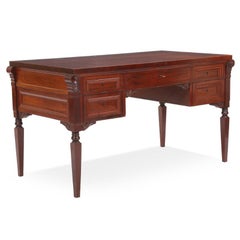 Johan Rohde Freestanding Desk of Solid Cuba Mahogany, 1900 C.B. Hansens Etabl