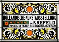 Originalplakat der Hollandischen Kunstausstellung Krefeld, Deutschland, von Thorn Prikker