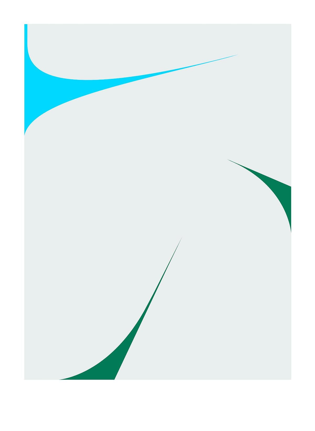 Abstract Print di Johan Van Oeckel - SENZA TITOLO 2019 (LIGHT GREY, GREEN & BLUE 2)