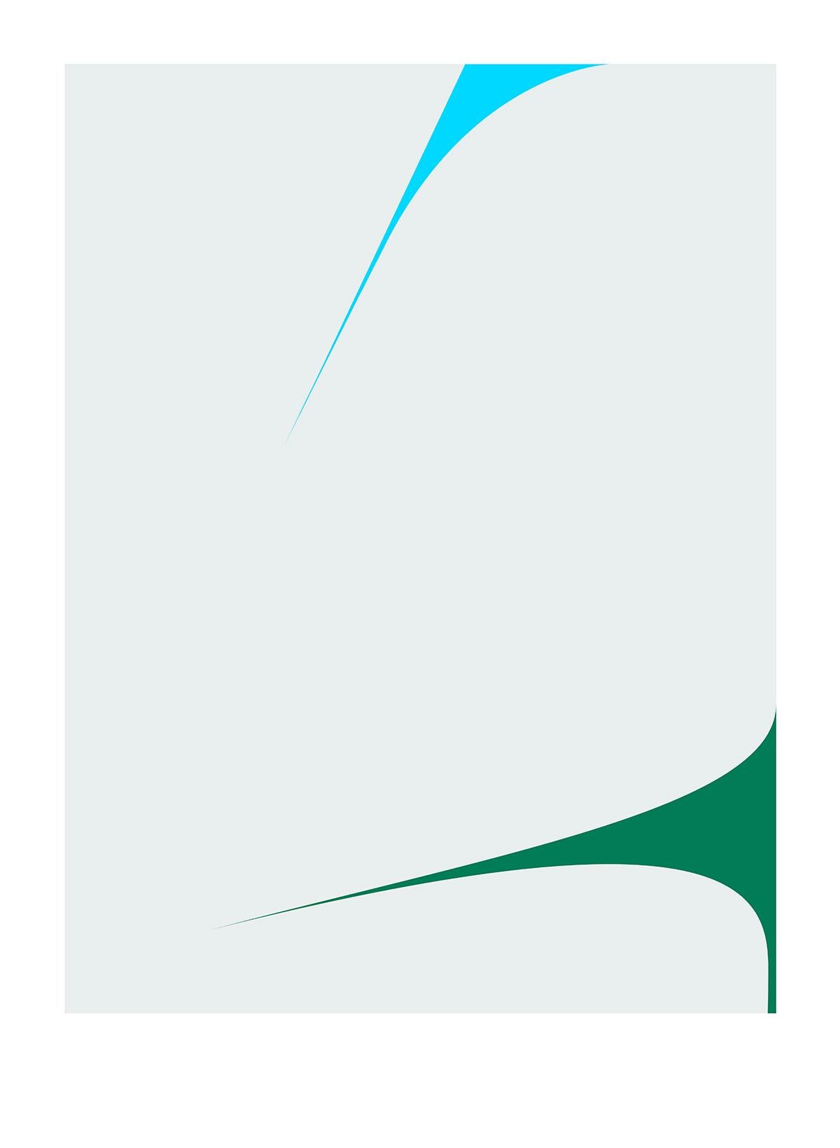 Abstract Print di Johan Van Oeckel - SENZA TITOLO 2019 (LIGHT GREY, GREEN & BLUE 3)