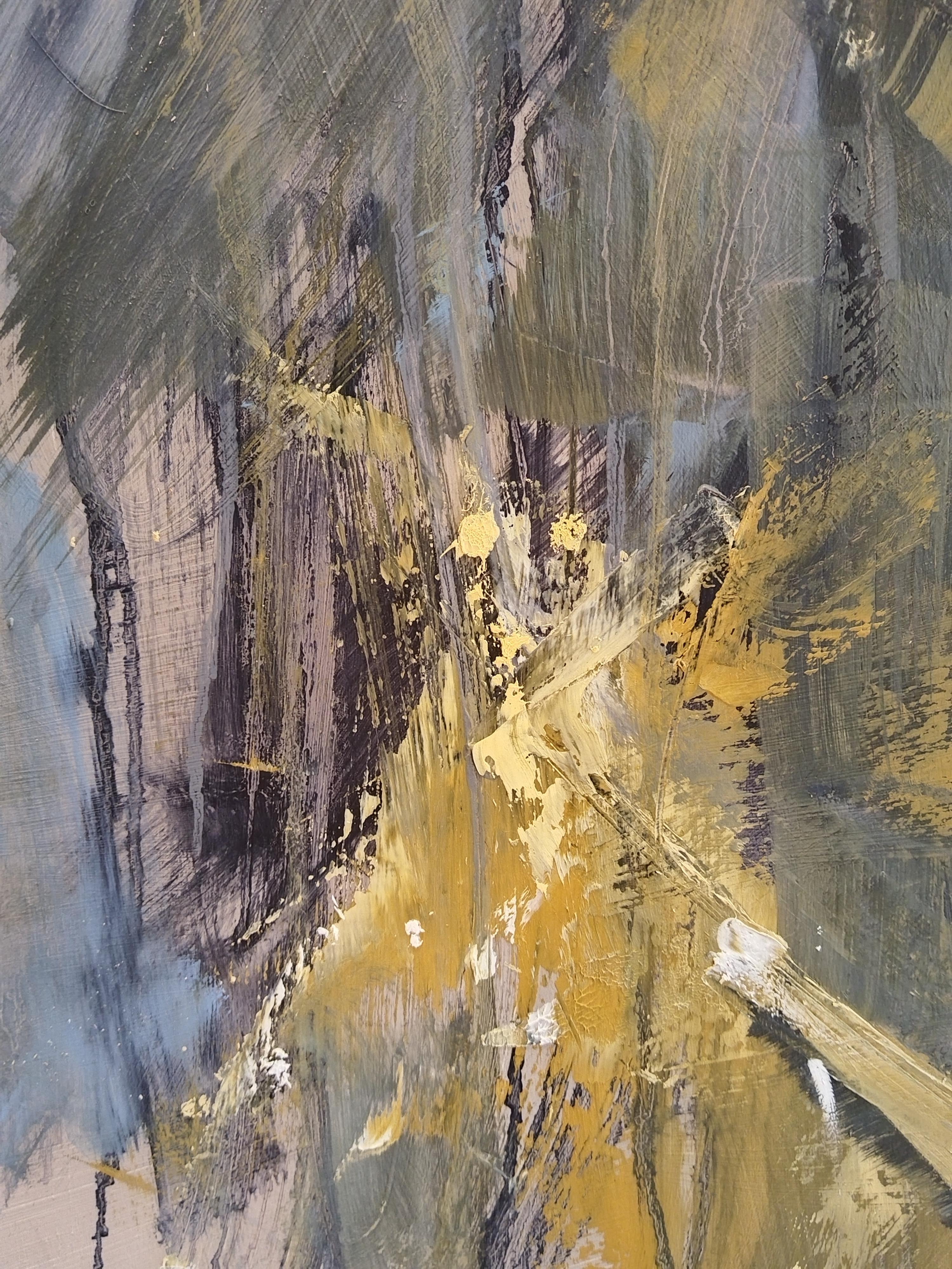 Si tratta di un dipinto a olio su tavola unico e gestualmente astratto dell'artista sudafricano Johan van Vuuren. I suoi ritratti sono espressivi ed evocativi, con bellissime combinazioni di colori. Quest'opera d'arte è inserita in una cornice nera