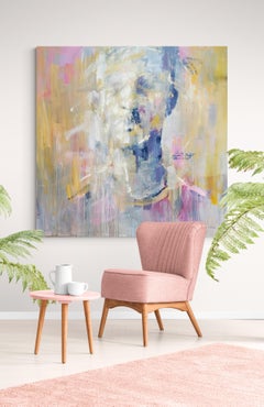 Oil on Board Abstracted Expressive Portrait "Untitled"