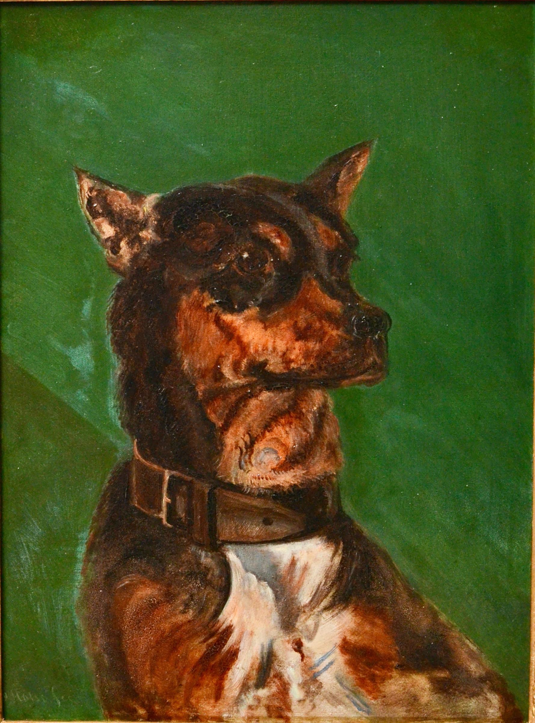 Miniature Pinscher, Portrait - Painting by Johan von Holst