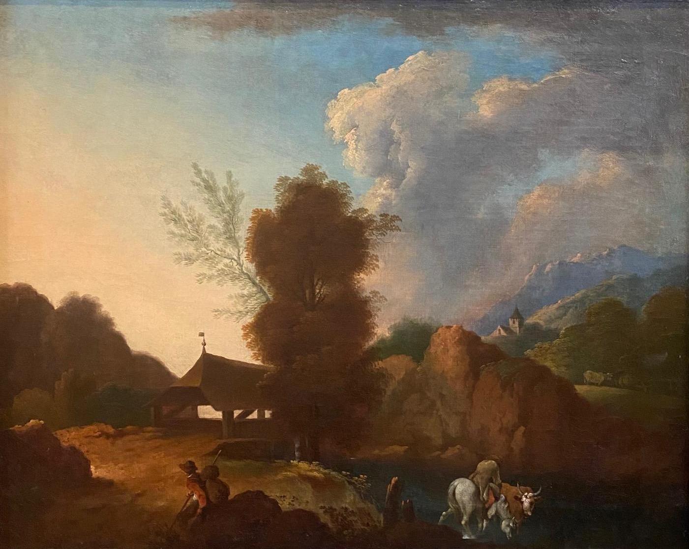 Andelfingen (1864) de Johan Zollinger - Óleo sobre lienzo 59x74 cm 1