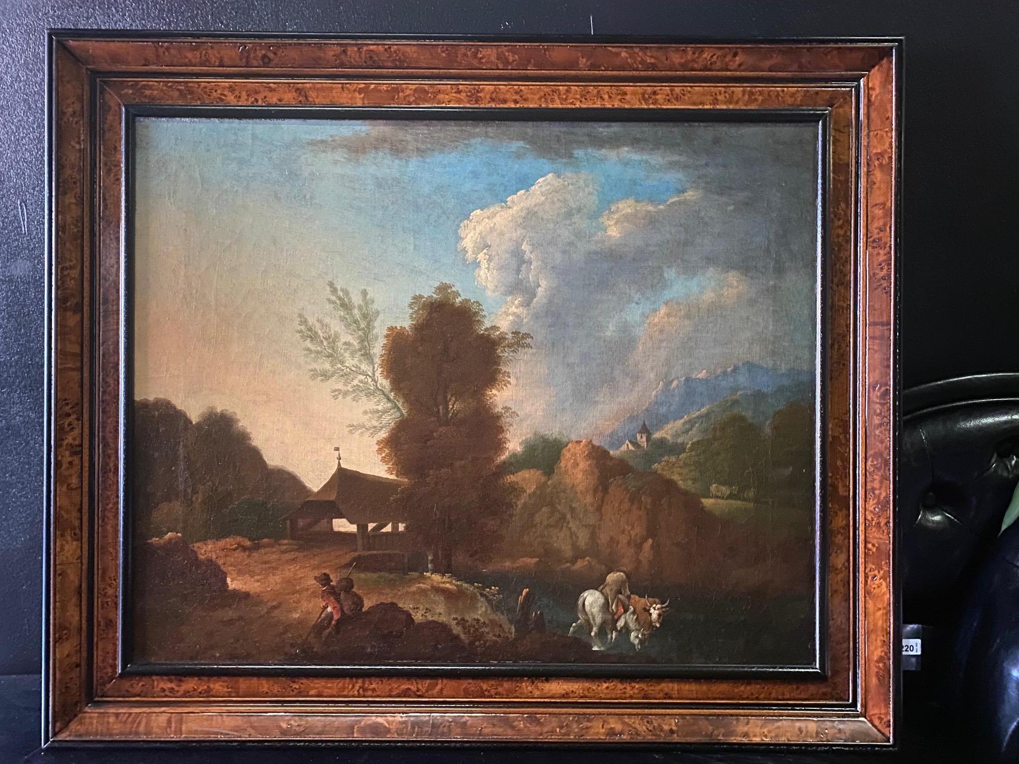 Andelfingen (1864) de Johan Zollinger - Óleo sobre lienzo 59x74 cm 3