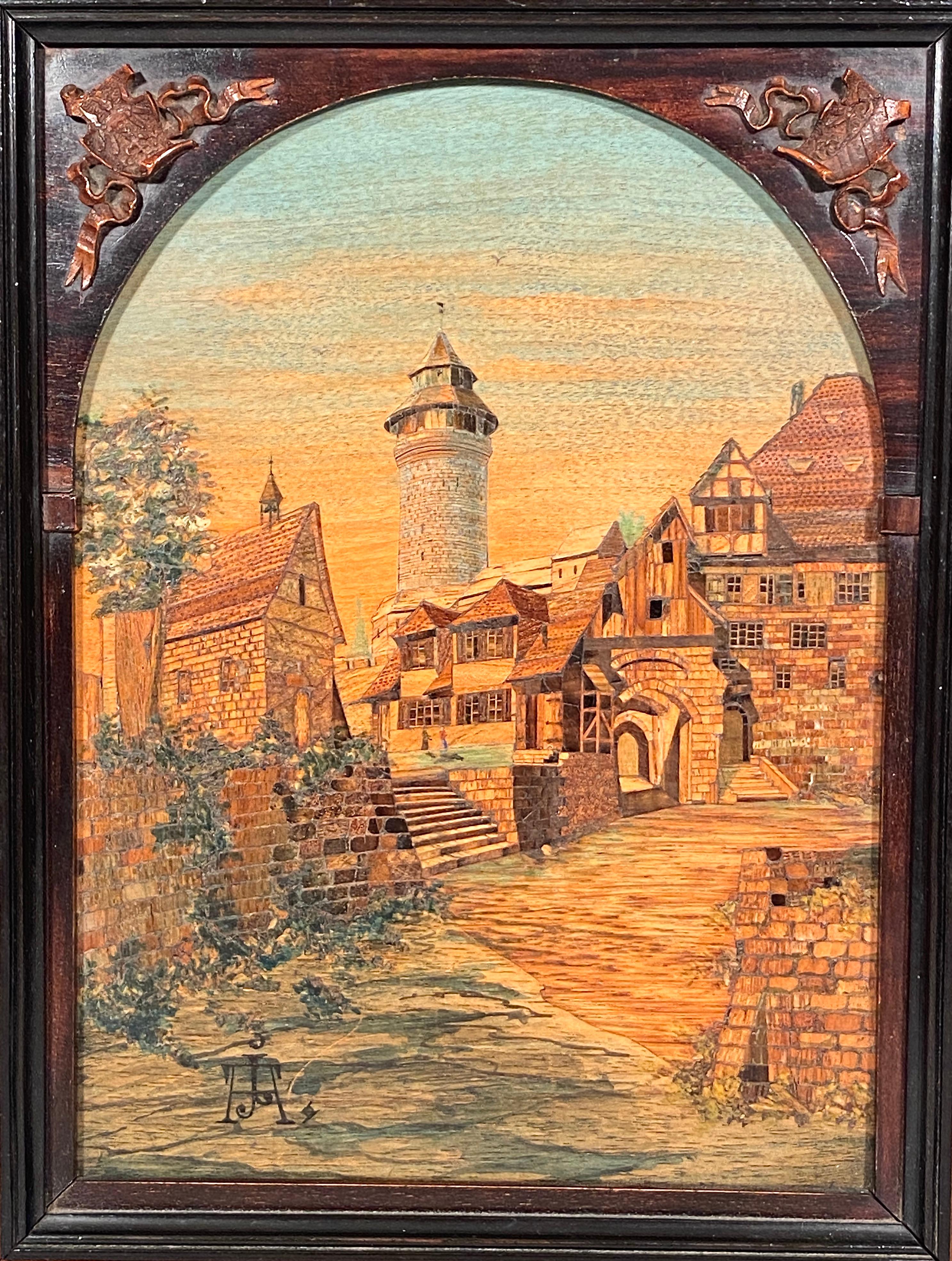 German Johann Adelhard Mosaic Handmade Wooden Inlaid