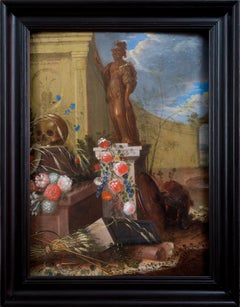 Vanitas con Pallas Atena, grano e fiori, 1701