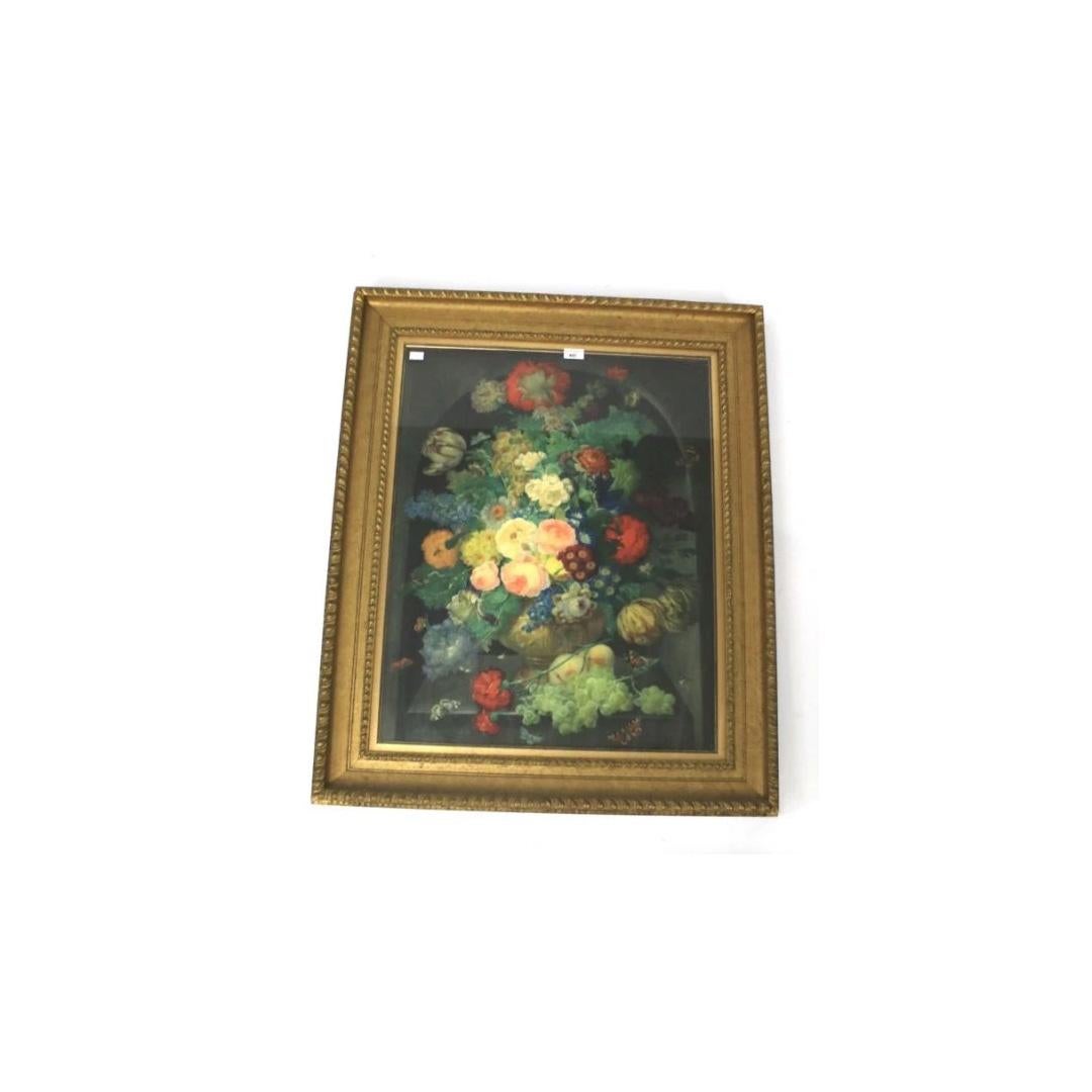  Johann Baptist Drechsler Landscape Print – Ein Stillleben mit Blumen in einer Vase