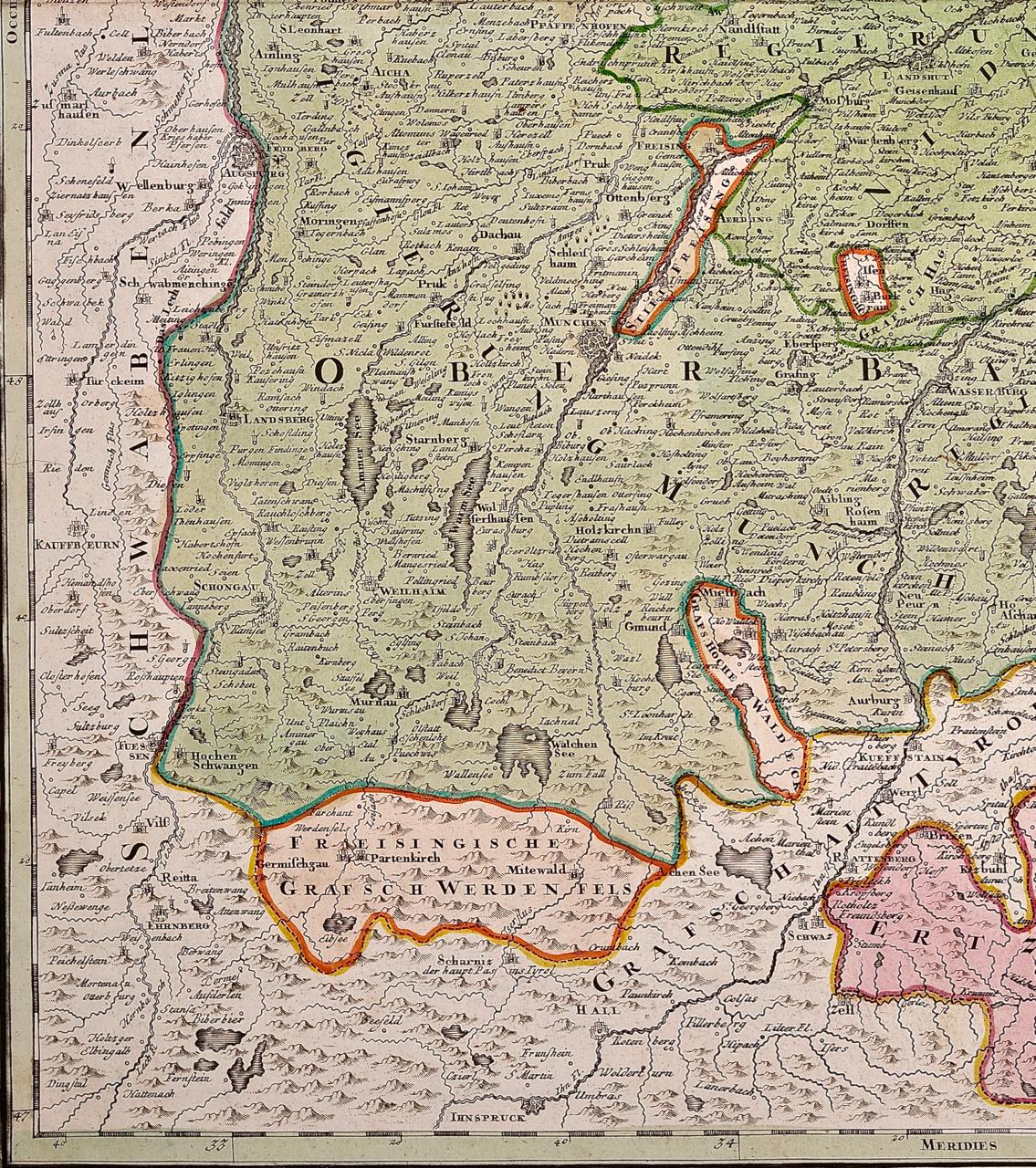 map of bavaria and austria