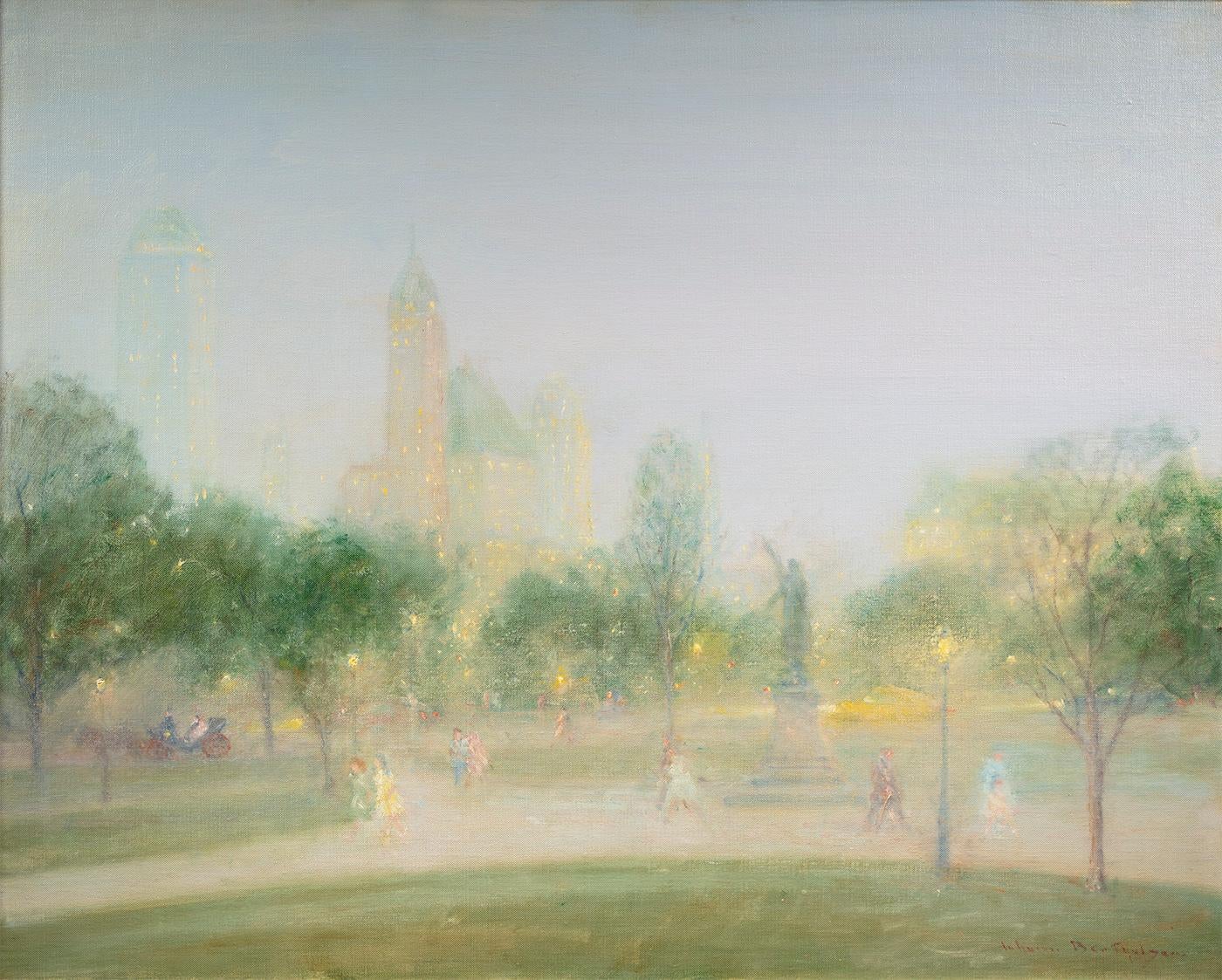 Johann Berthelsen Landscape Painting - Early Evening, Central Park