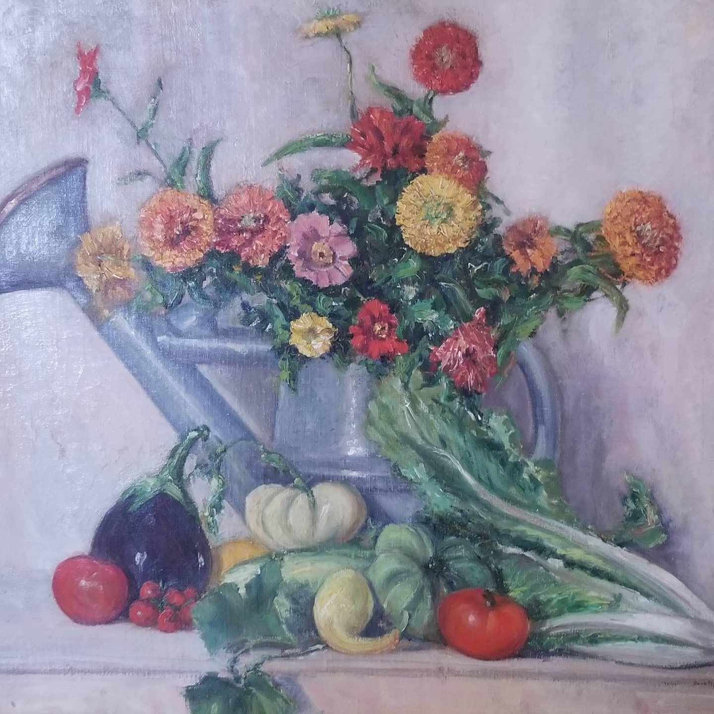 Still-Life Painting di Johann Berthelsen - Composizione floreale e vegetale