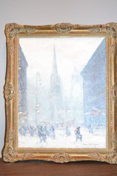 Grace Church, New York - Johann Berthelsen - Oil on Canvas - American