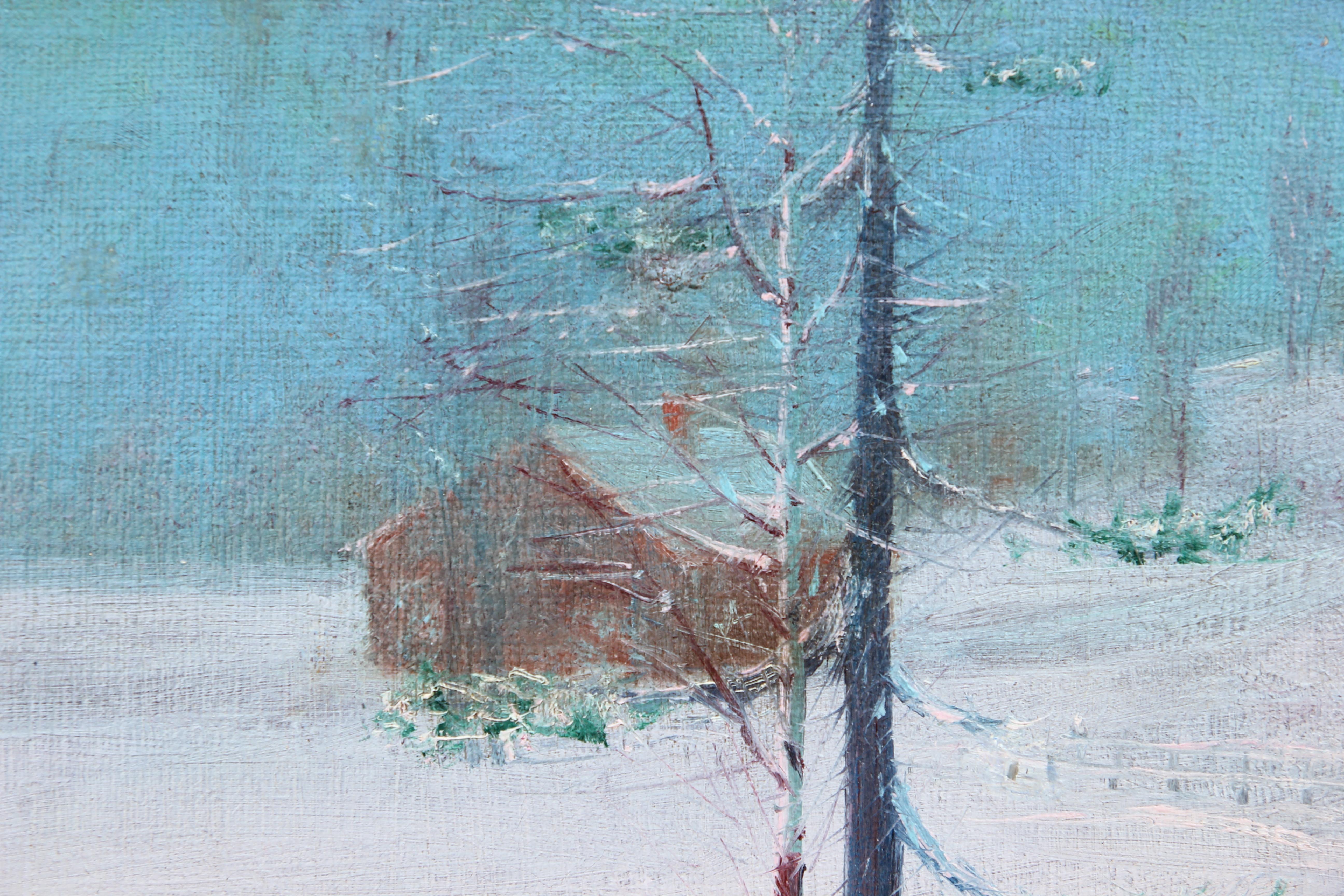 Impressionist Winter Country Landscape Painting 2
