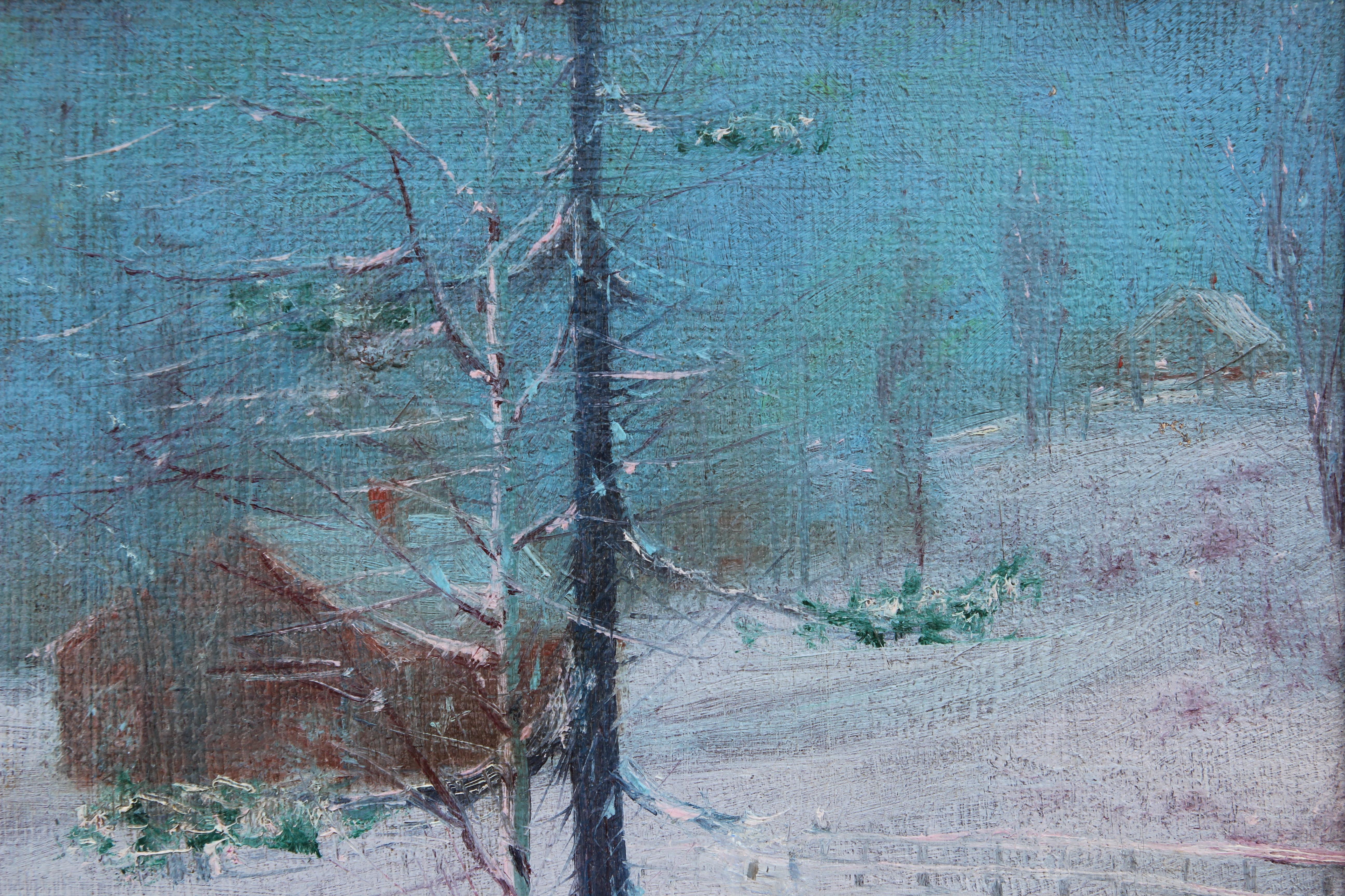 Impressionist Winter Country Landscape Painting 4