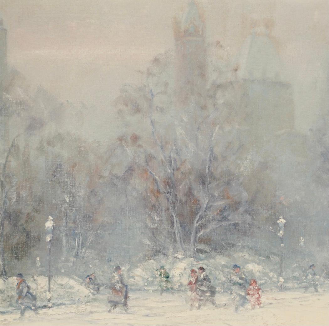 Johann Berthelsen Central Park New York Under Snow For Sale 2