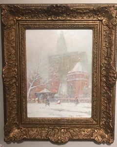 Johann Berthelsen Little Church Around the Corner New York City Oil Painting