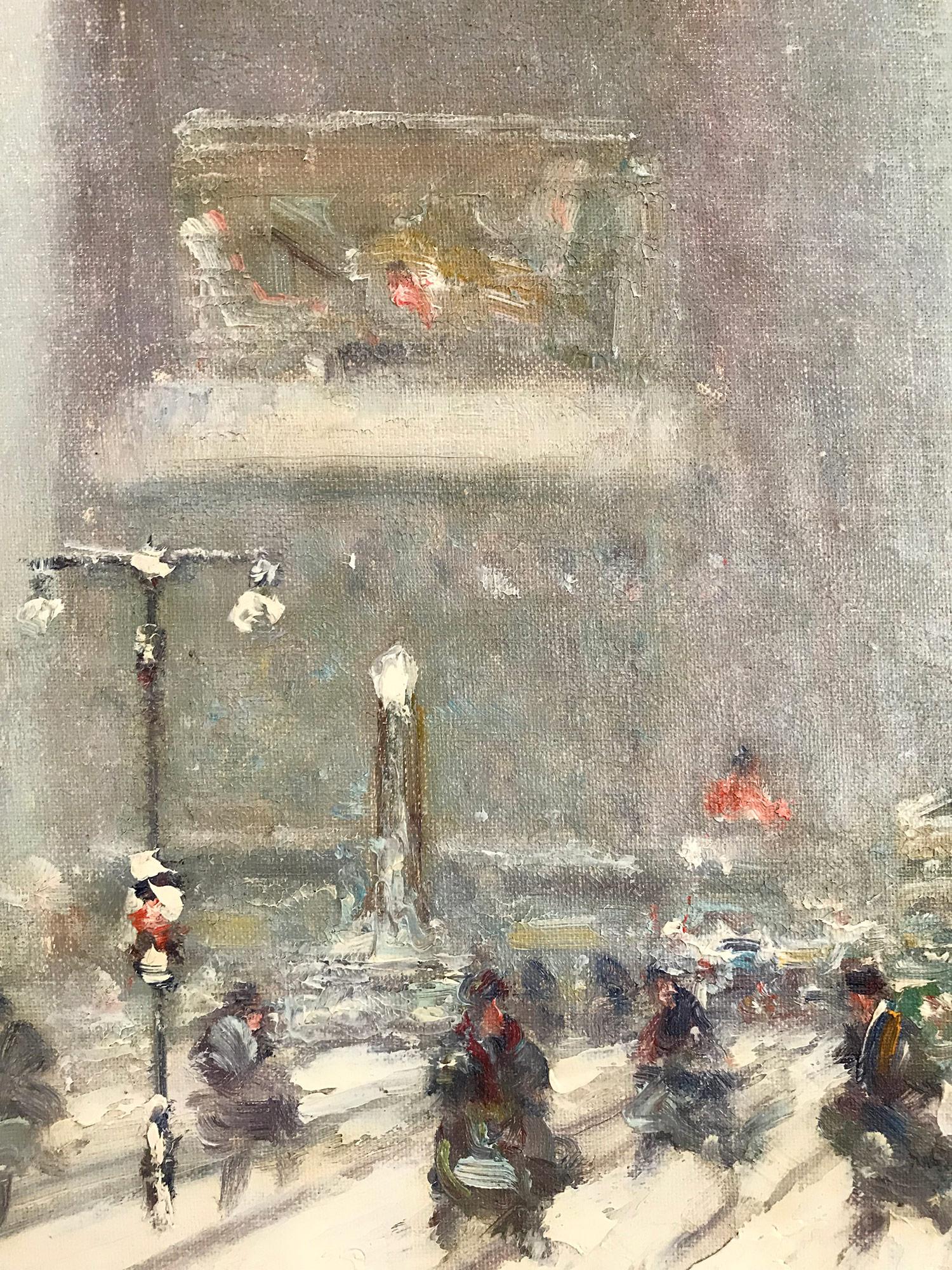 Impressionistische Winter Street-Szene amMadison Square an der 5th Avenue und 23rd Street im Angebot 6