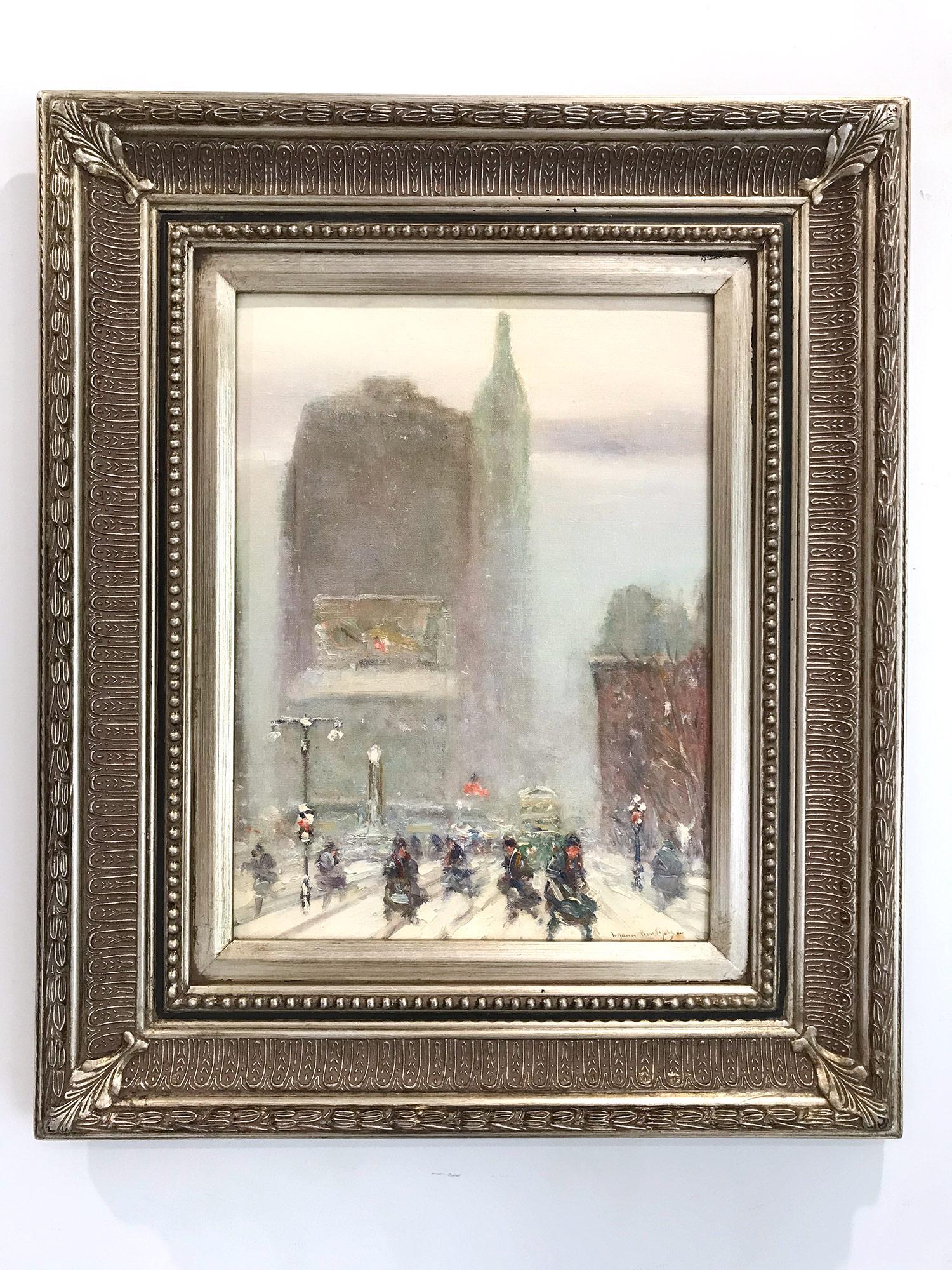 Impressionistische Winter Street-Szene amMadison Square an der 5th Avenue und 23rd Street im Angebot 10