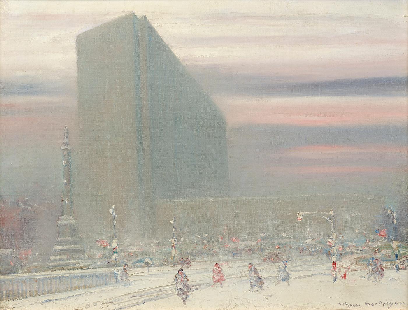 Coliseum de New York - Painting de Johann Berthelsen