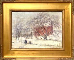 View From Artist's Porch; einschließlich seiner beiden Söhne, New Milford, Connecticut