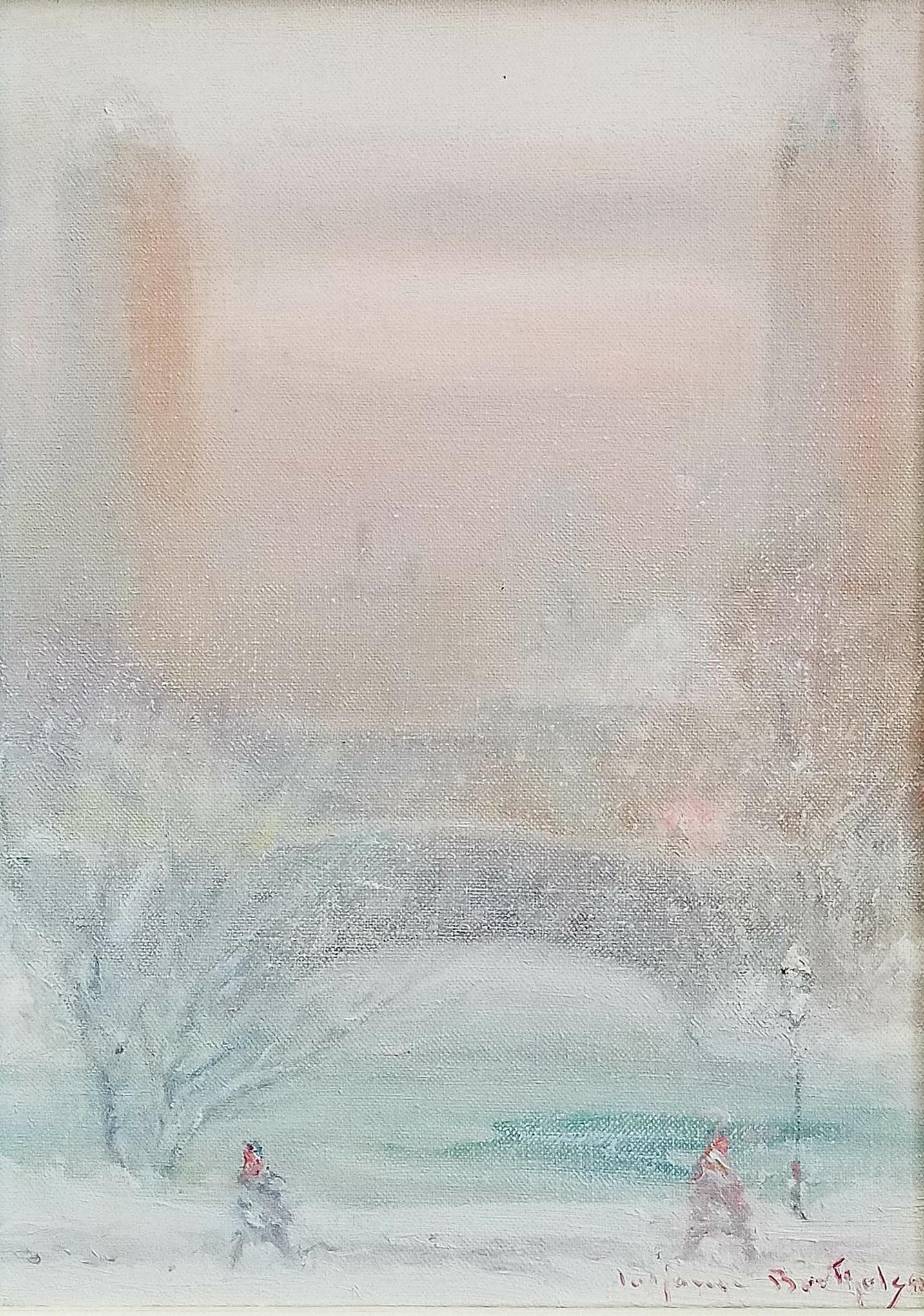 Johann Berthelsen (1883 - 1972)
Winter Quiet, Central Park, New York City
Oil on canvas
12 x 9 inches
Signed lower right; signed, titled and stamped on the reverse

Provenance:
Private Collection
Eastern Gallery, New York
Private Collection

This