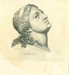 Antique Portrait - Original Etching by Johann Caspar Lavater - 1810