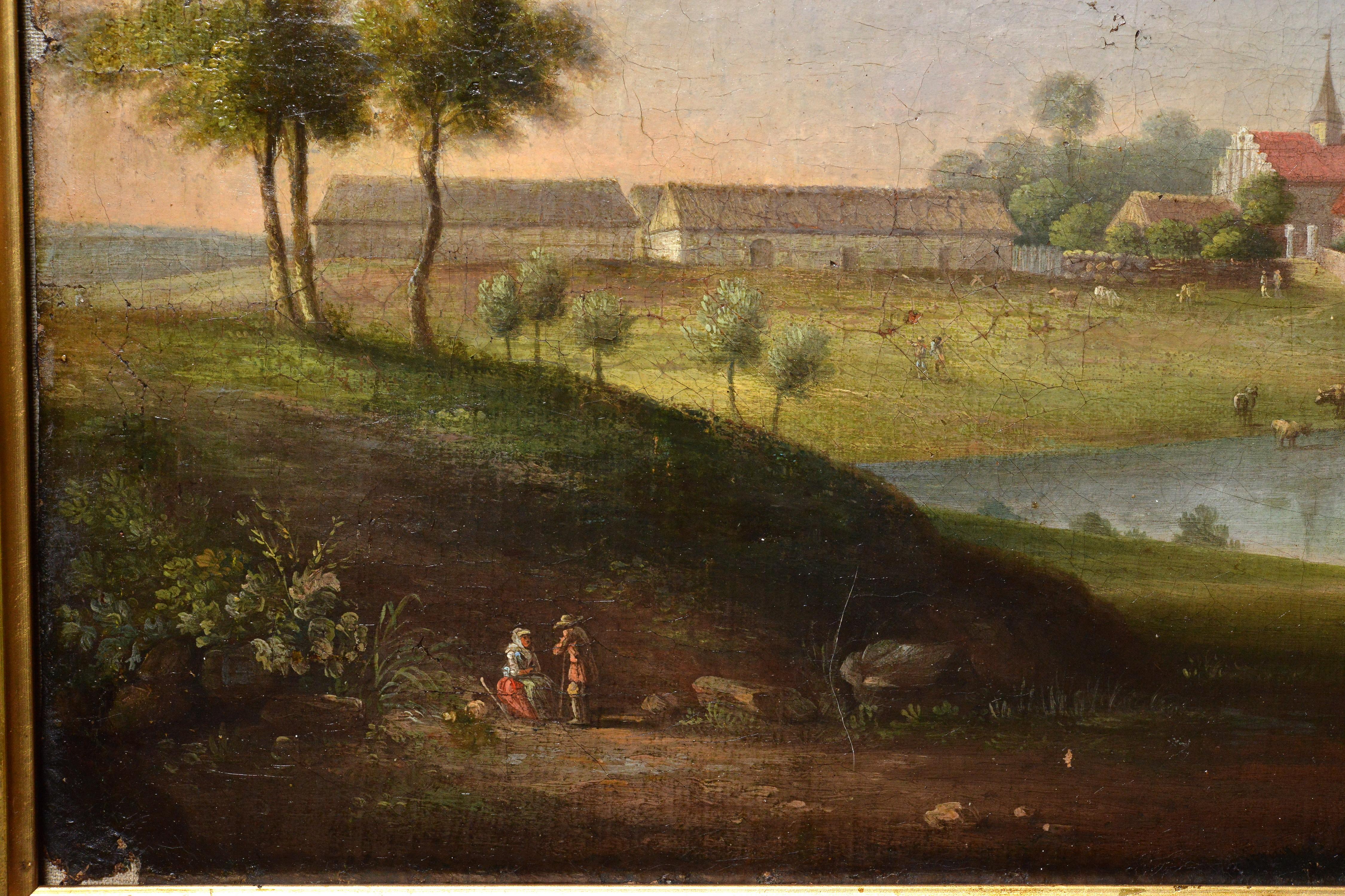 paesaggio con fiume e baia in lontananza