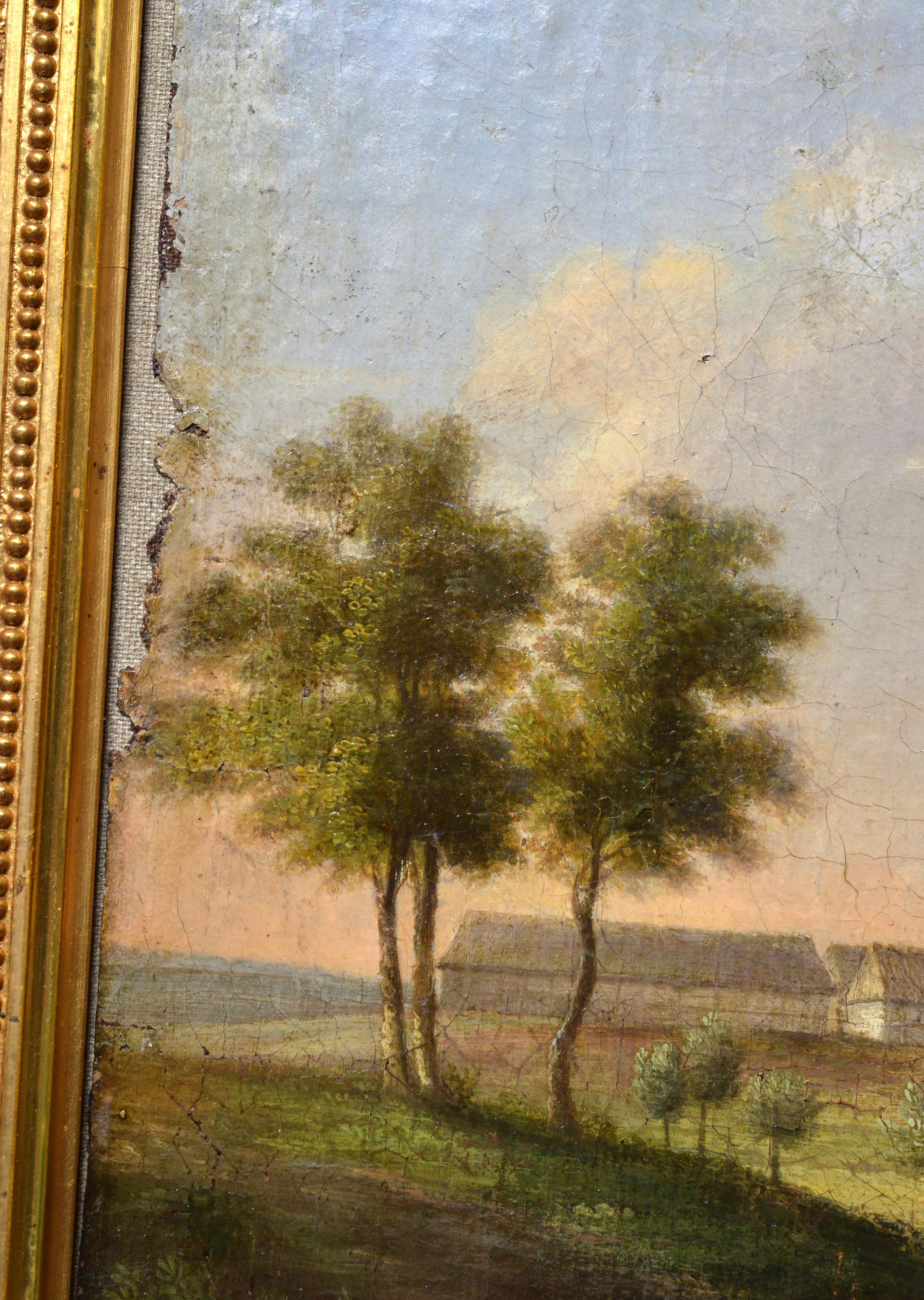 Signiert unten rechts für Johann Christian Vollerdt (1708 - 1769). Die Schönheit der barocken Landschaft ist in der Malerei sichtbar, eine ausgezeichnete Perspektive mit beeindruckenden Effekten von Hell-Dunkel. Dies zeichnet das Werk der deutschen