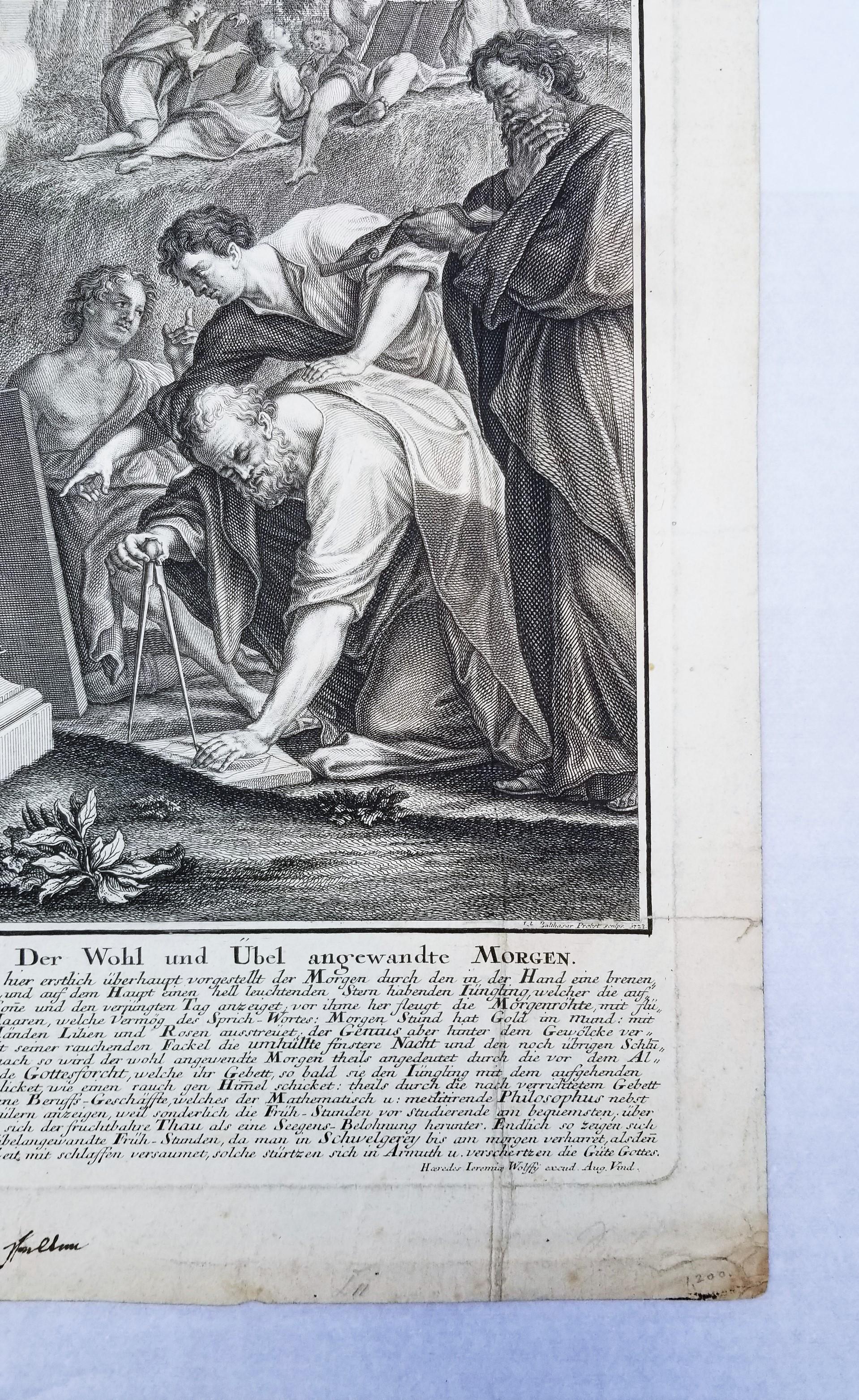 Aurora sive Tempus Matutinum; Der Wohl und Übel angewandte Morgen /// Old Master For Sale 2
