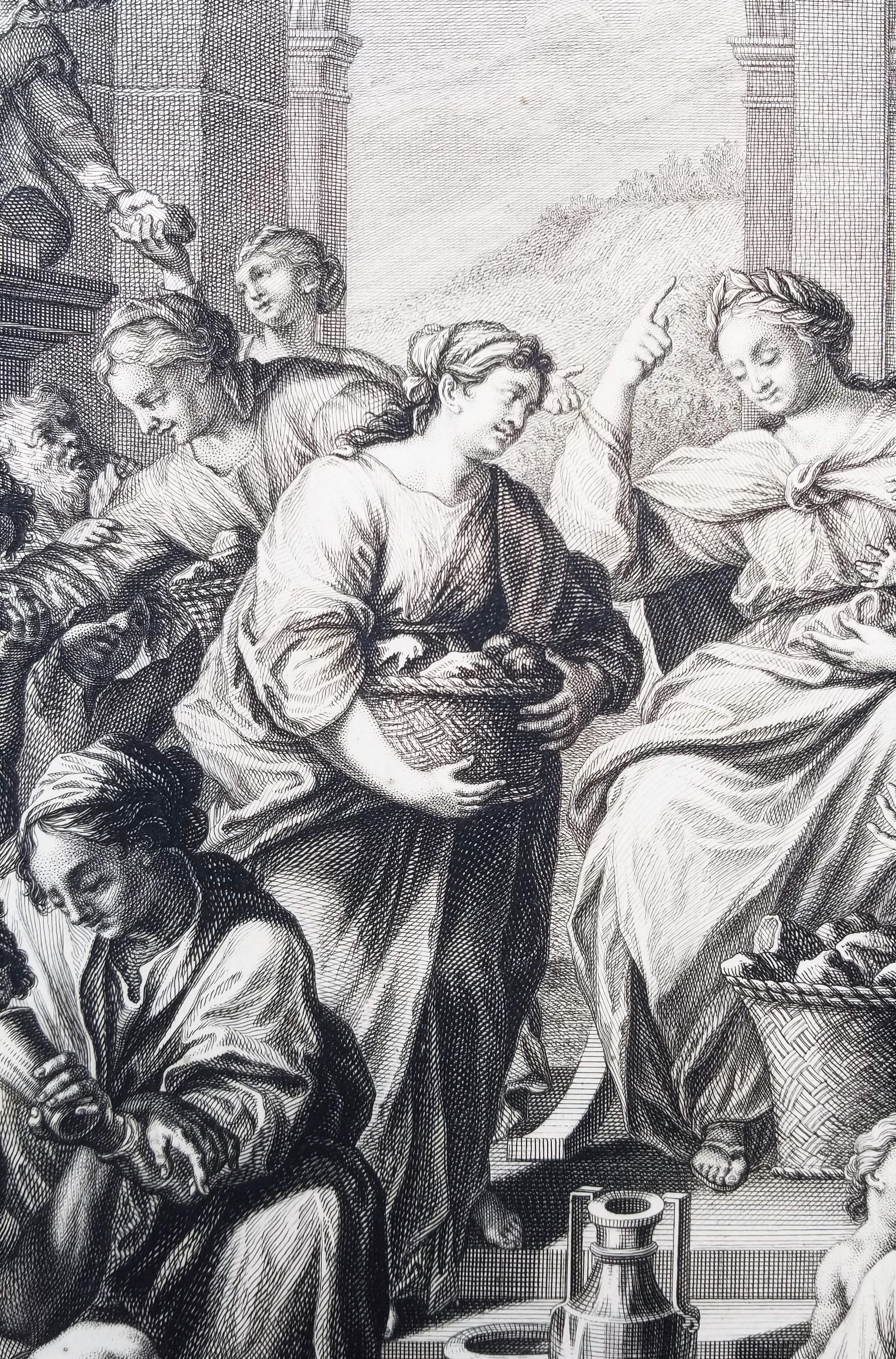 Meridies; Der Mittag (Mediodía; El Mediodía) /// Johann Daniel Preissler Viejo Maestro en venta 9
