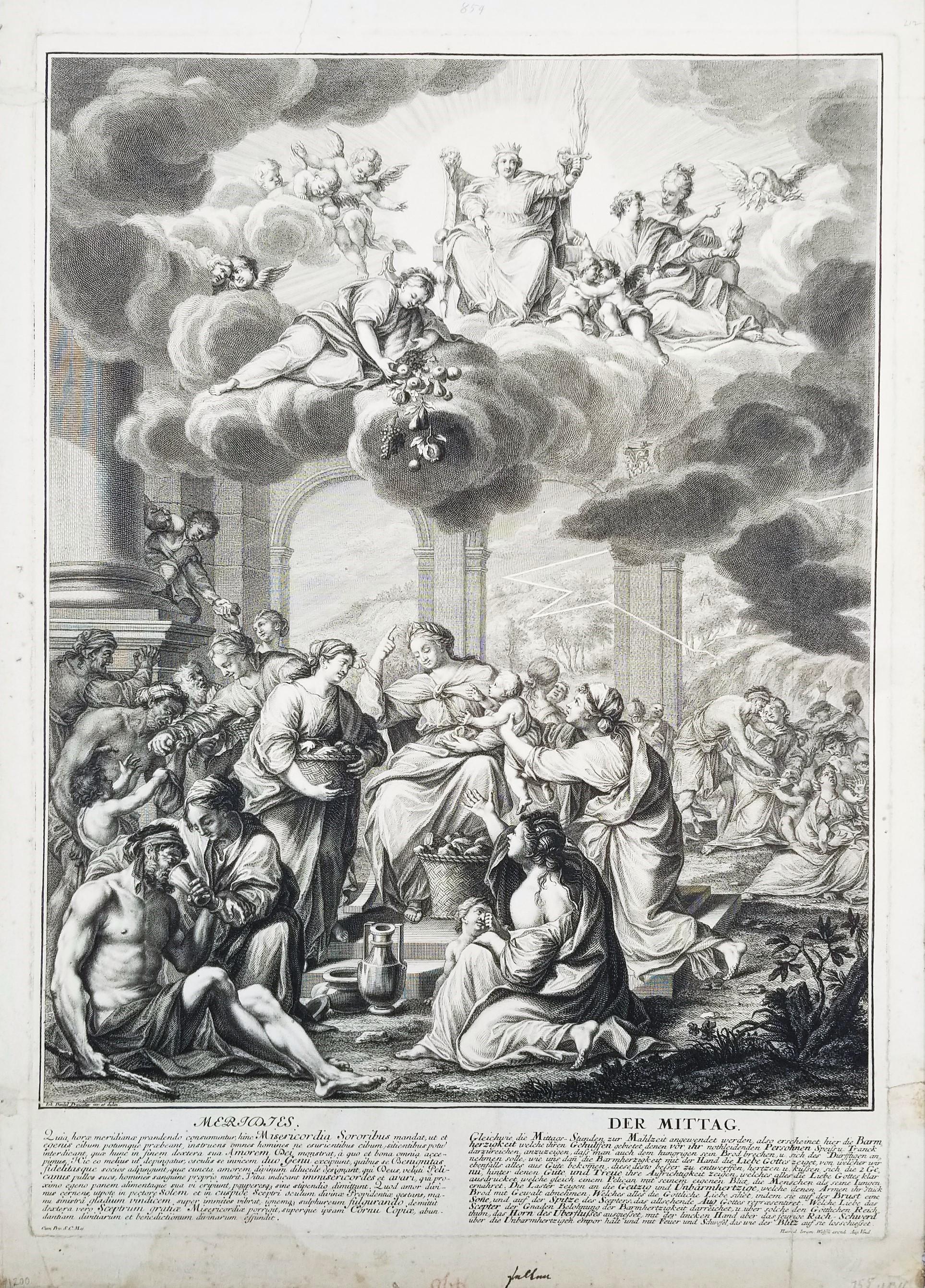 Meridies; Der Mittag (Mediodía; El Mediodía) /// Johann Daniel Preissler Viejo Maestro en venta 1