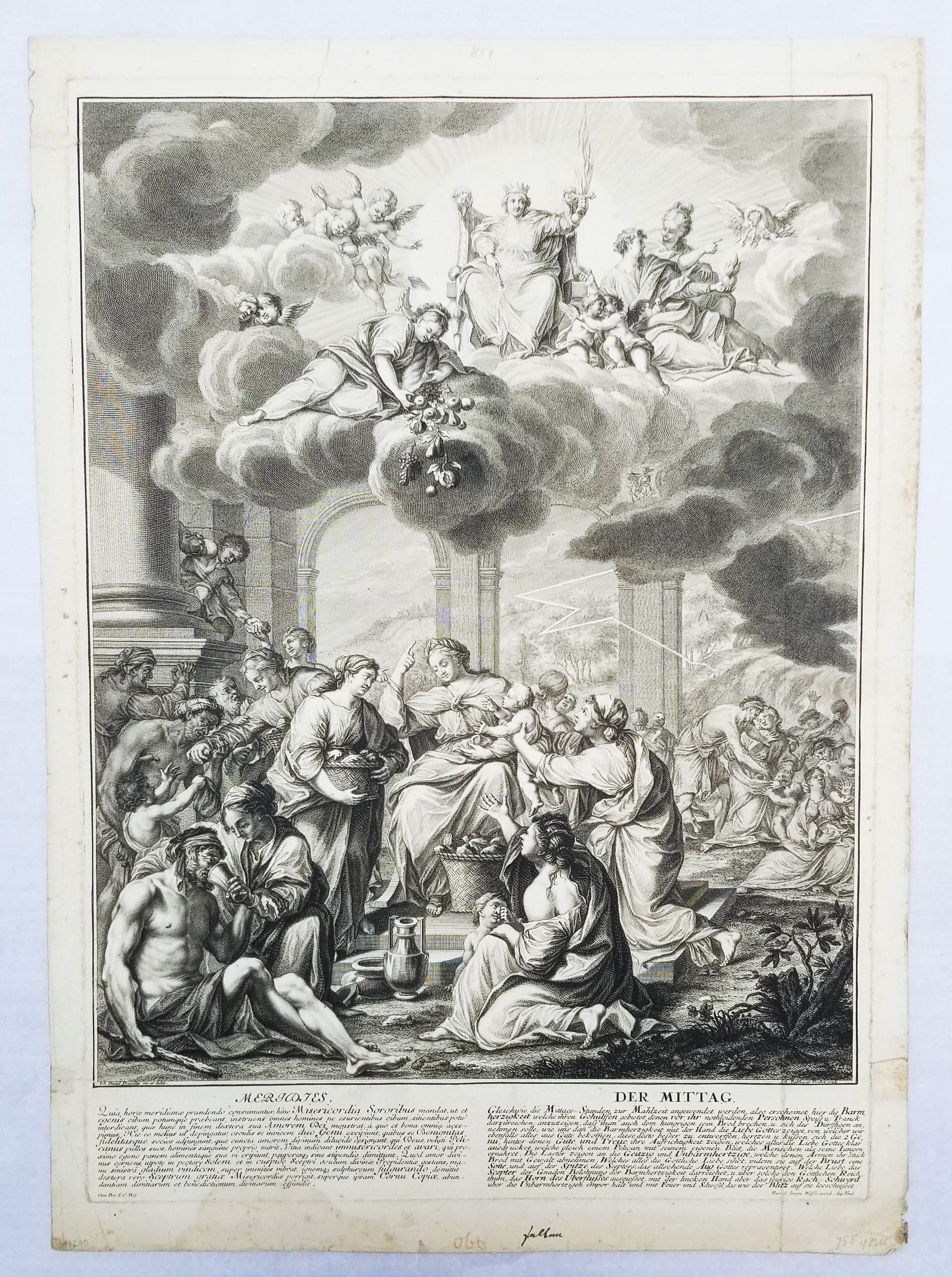 Meridies; Der Mittag (Mediodía; El Mediodía) /// Johann Daniel Preissler Viejo Maestro en venta 2