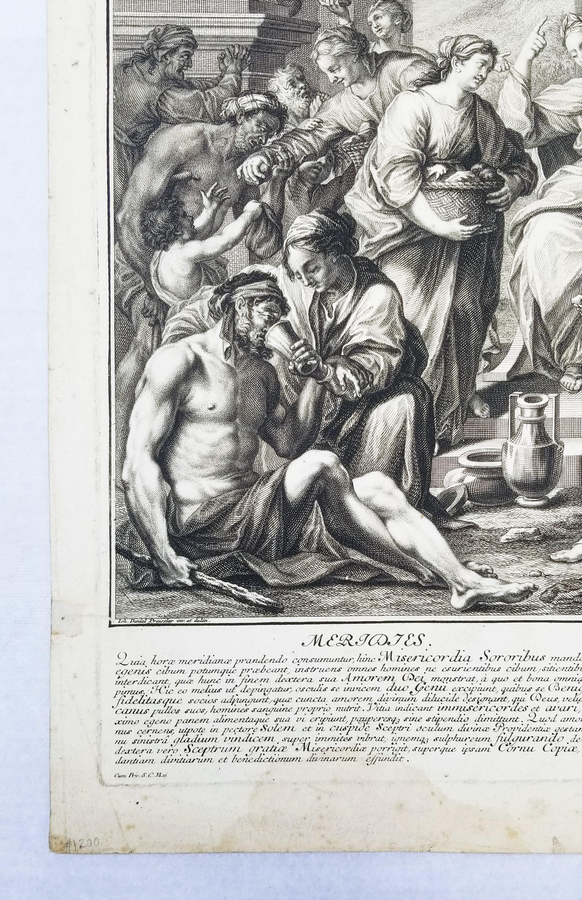Meridies; Der Mittag (Mediodía; El Mediodía) /// Johann Daniel Preissler Viejo Maestro en venta 3