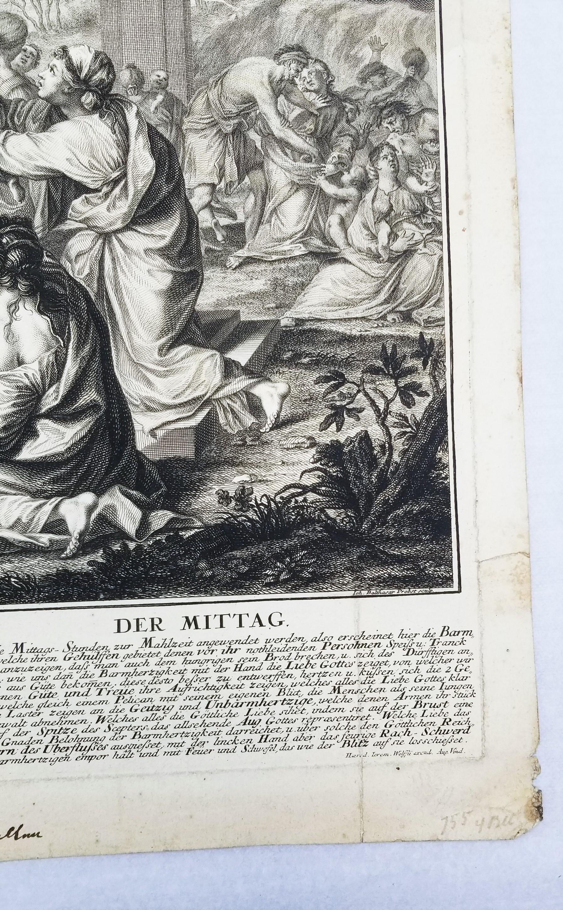 Meridies; Der Mittag (Mediodía; El Mediodía) /// Johann Daniel Preissler Viejo Maestro en venta 6