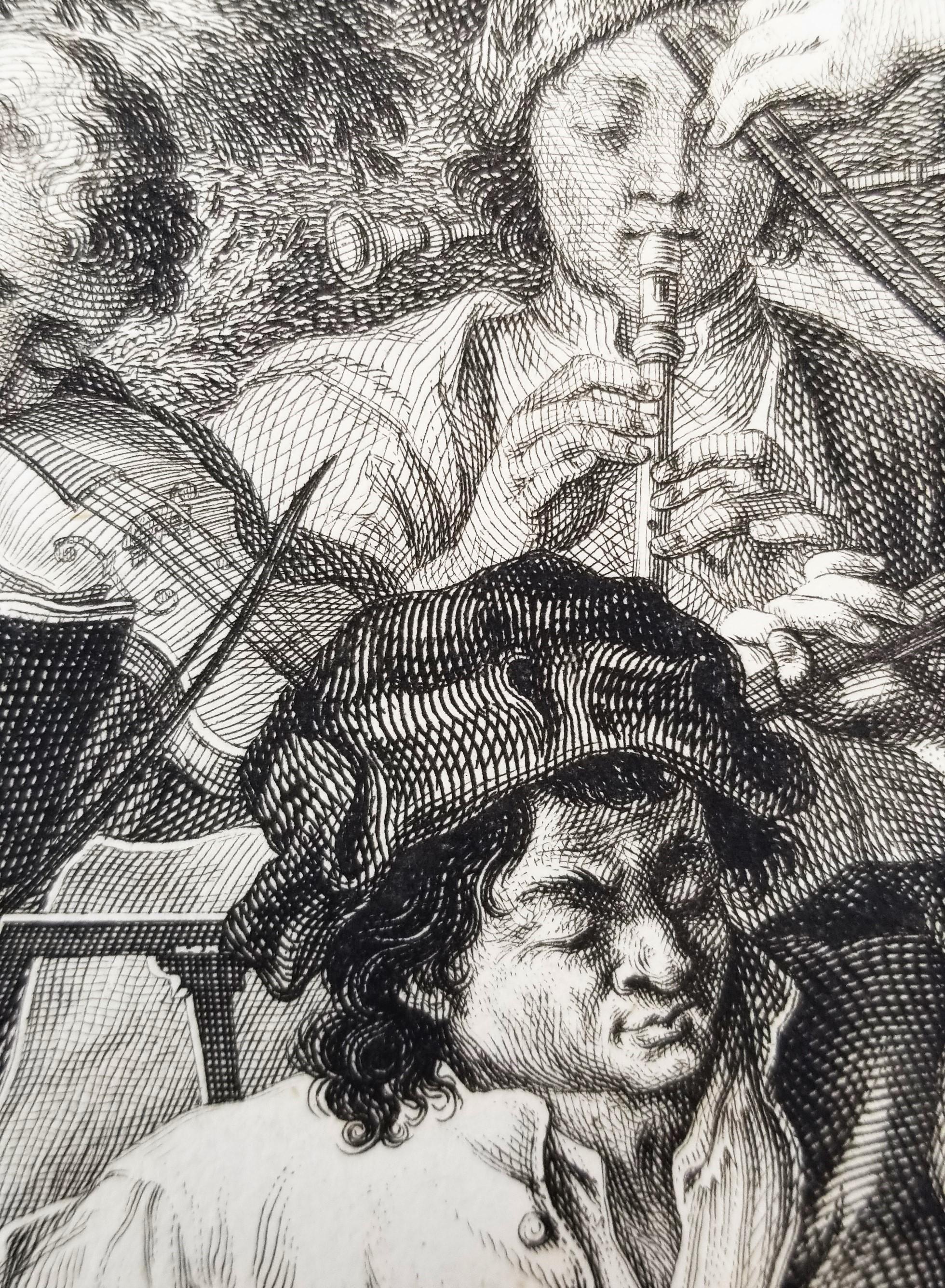Vespera; Der Abend (Abend; Der Abend) /// Johann Daniel Preissler Alter Meister im Angebot 12