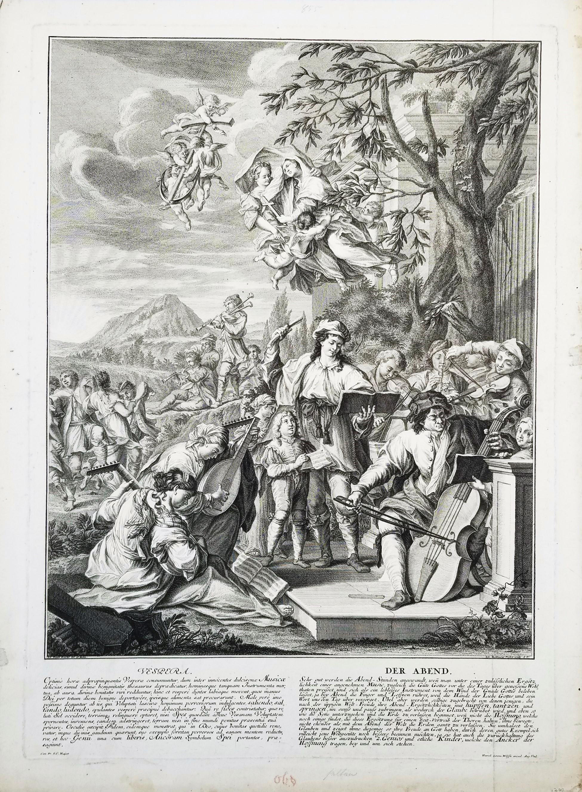 Vespera; Der Abend (Abend; Der Abend) /// Johann Daniel Preissler Alter Meister im Angebot 1