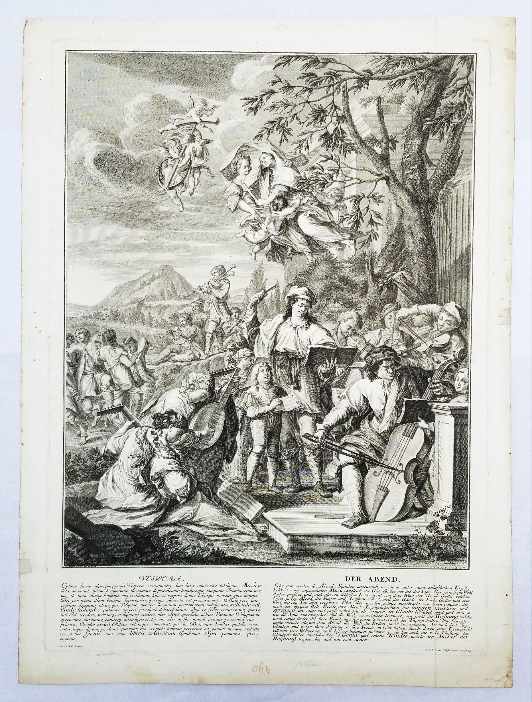 Vespera; Der Abend (Abend; Der Abend) /// Johann Daniel Preissler Alter Meister im Angebot 2