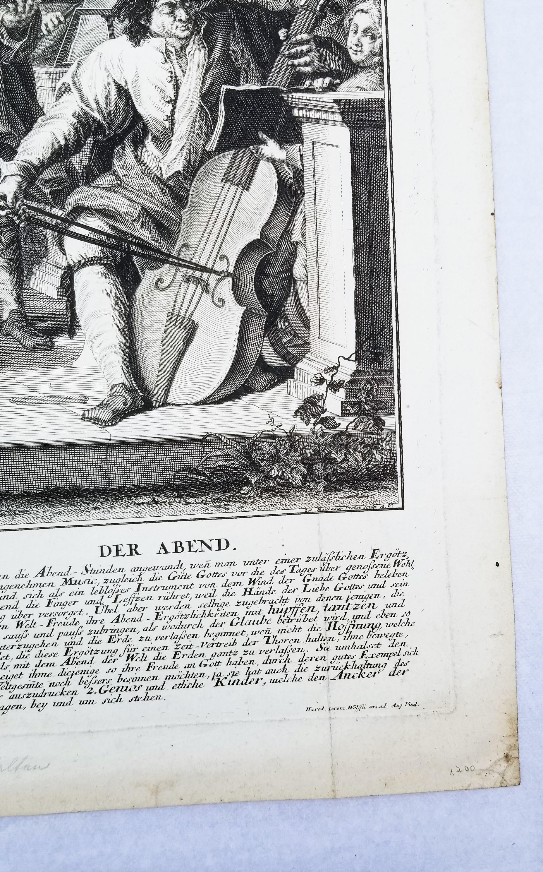 Vespera; Der Abend (Abend; Der Abend) /// Johann Daniel Preissler Alter Meister im Angebot 6