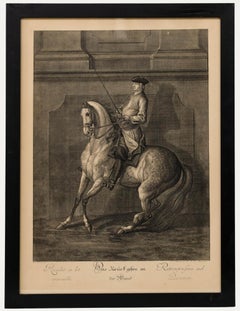 Johann Elias Ridinger (1698-1767) - 18th Century Engraving, Retreat to the Wall
