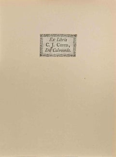 Ex Libris de Johann Friedrich Christ - Gravure sur bois - 19e siècle