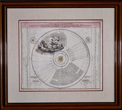 The Orbits of Venus and Mercury: An 18th C. Framed Celestial Map by Doppelmayr