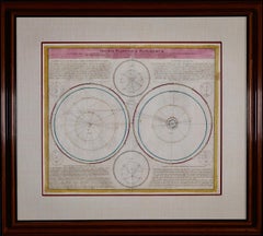 Theories of Planetary Motion: An 18th C. Framed Celestial Map by Doppelmayr