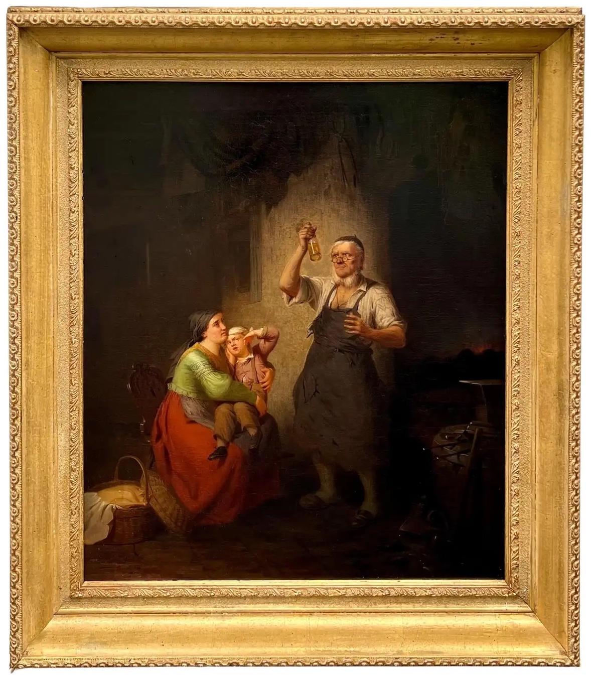 Figurative Painting de Johann Georg Meyer von Bremen - El químico