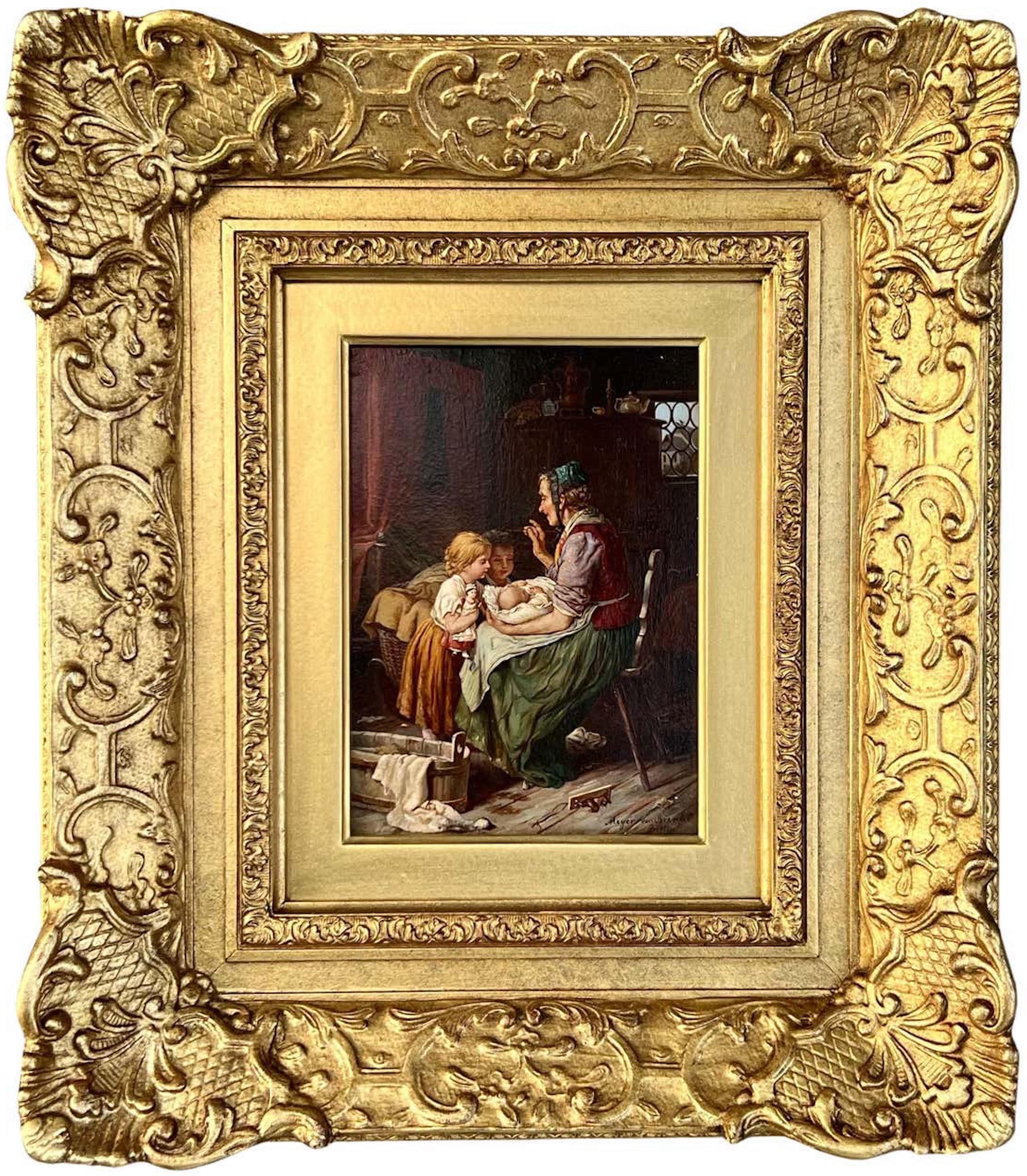 Johann Georg Meyer von Bremen Interior Painting - The New Sibling